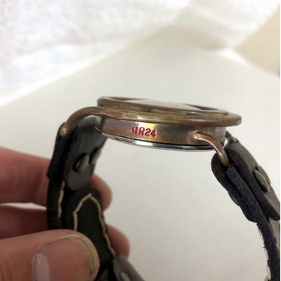 HR24の手作り時計　A(男女兼用)こげ茶[No5895-0297]