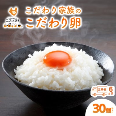 卵 こだわり家族のこだわり卵 30個 セット 6ヶ月 定期便[No5895-0628]