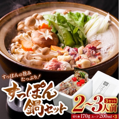 八千代すっぽん鍋セット(2～3人前×3セット)[No5895-0428]