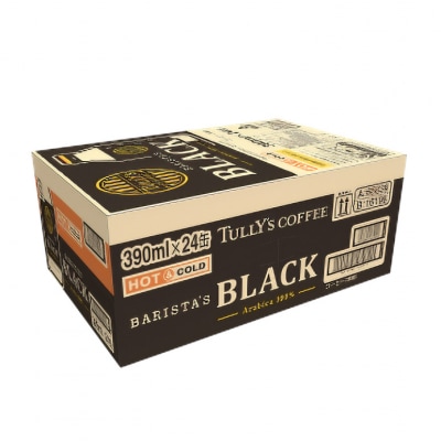 コーヒー タリーズ バリスタズ ブラック 390ml × 2ケース[No5895-0410]