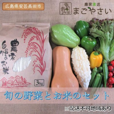 旬の野菜とお米のセット[No5895-0457]
