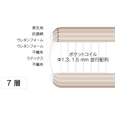 ドリームベッド MICRODREAM 105 LATEX 2TOP Pシングル[5895-0649]