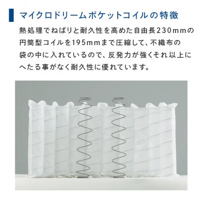 ドリームベッド MICRODREAM 105 LATEX 2TOP Pシングル[5895-0649]