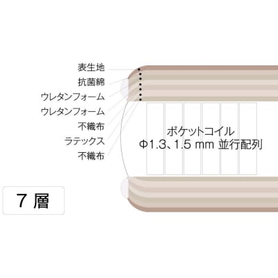 ドリームベッド MICRODREAM 105 LATEX 2TOP ダブル[5895-0651]