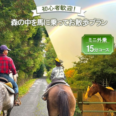 初心者歓迎 森の中を馬に乗ってお散歩プラン(15分)[No5895-0761]