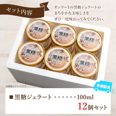 【黒糖】ジェラート 昔ながらの製法で作る黒糖を使った 黒糖ジェラート 12個セット dc-0036