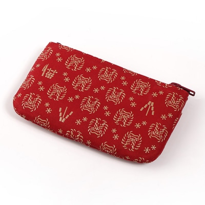 なまはげ館オリジナルデザイン印伝 小銭入れ(ファスナー・赤) 和柄|23_ogt-060101a
