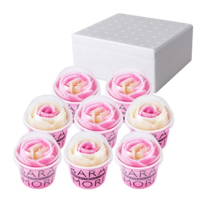 児玉冷菓のババヘラアイスセット バラ盛りカップ8個セット[No.5605-0465]
