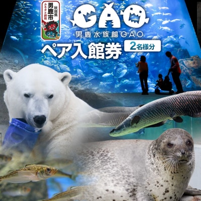 男鹿水族館GAOペア入館券 2名分 秋田県 ガオ 日本海 ペア|23_ogs-010201