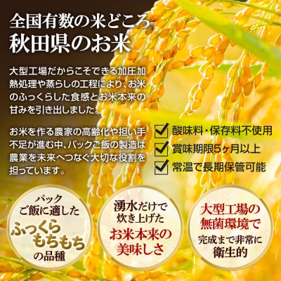 「産直ごはん」 秋田県産米パックごはん180g×48個米保存食ご飯|23_aks-014801