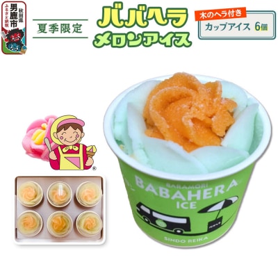 ババヘラ・メロンバラ盛りカップアイス6個セット【進藤冷菓】|23_sdr-030601