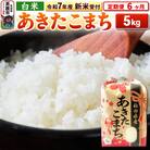 新米受付《定期便6ヶ月》【白米】秋田県産 あきたこまち 5kg|23_kml-030506s