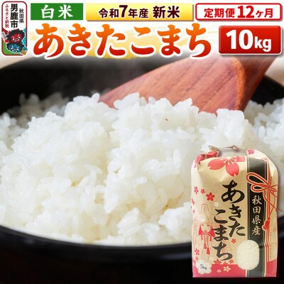 《定期便12ヶ月》令和7年産 【白米】秋田県産 あきたこまち 10kg|23_kml-031012