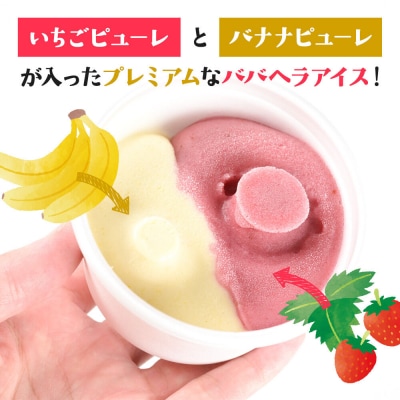 児玉冷菓のババヘラアイスセット 2色5個入 プレミアムいちご&バナナ|23_kdm-070101