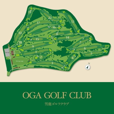 男鹿ゴルフクラブ ゴルフプレー券1名様【平日利用】レターパックライト|23_ogg-020101