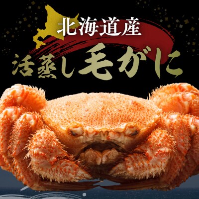 北海道産活蒸し毛蟹約500g×4尾【er001-079】