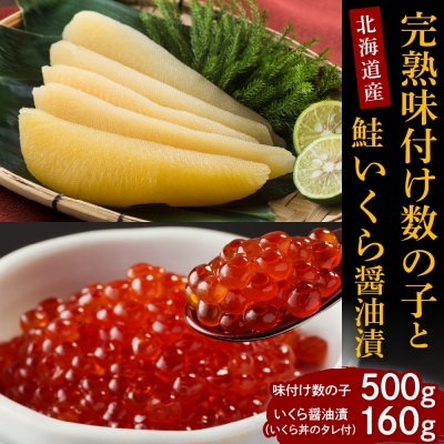 【2025年10月以降発送】完熟味付け数の子500gといくら醤油漬160g【er001-043-a】