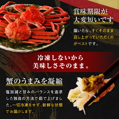 【2026年1月下旬以降発送】浜茹でオオズワイガニ2尾【えりも産】【er004-003-e】