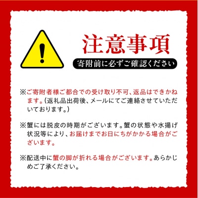 【2026年1月下旬以降発送】活オオズワイガニ3尾【えりも産】【er004-009-e】
