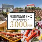 世田谷区ふるさと納税限定　玉川高島屋S・Cレストランチケット(3,000円分)【高島屋選定品】