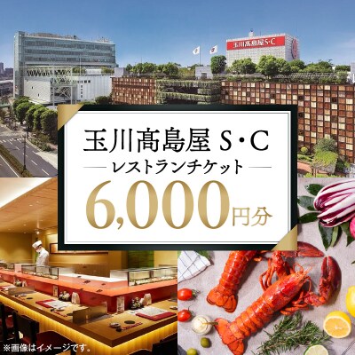 世田谷区ふるさと納税限定　玉川高島屋S・Cレストランチケット(6,000円分)【高島屋選定品】