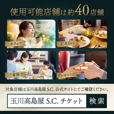世田谷区ふるさと納税限定　玉川高島屋S・Cレストランチケット(9,000円分)【高島屋選定品】