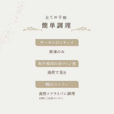 【DEGUSTATION】本格フランス料理の詰め合わせセット(前菜+メイン2種)