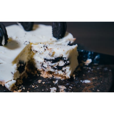 クッキーの生クリームチーズケーキ