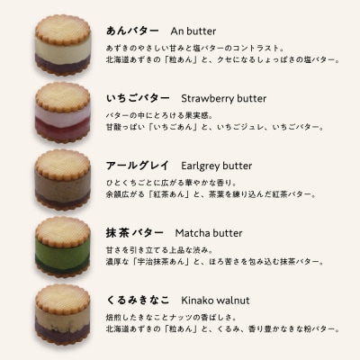 MOTCHサンドもっち5個ボックス [あんバター、いちごバター、アールグレイ、抹茶バター等各1個] 