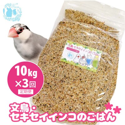 【3ヶ月定期便】fuu 文鳥・セキセイインコのごはん(10kg)[145S48-T]