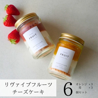 リヴァイブフルーツチーズケーキ　6個セット　オレンジ・苺