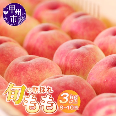 【2025年先行受付】山梨県産　旬の朝採れ特選大玉もも　3.0kg以上(8～10玉)