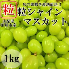 山梨県甲州市産シャインマスカット 粒 1kg