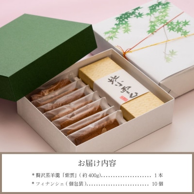 皇室献上菓子舗三省堂 贅沢蒸羊羹とフィナンシェ10個セット