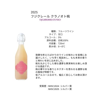 フジクレールワイナリー クラノオト桃　720ml