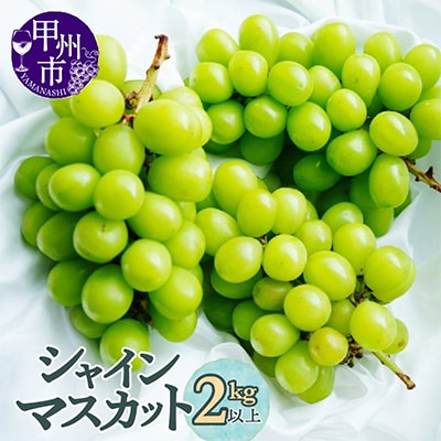 厳選契約農家のシャインマスカット2kg以上　3～5房