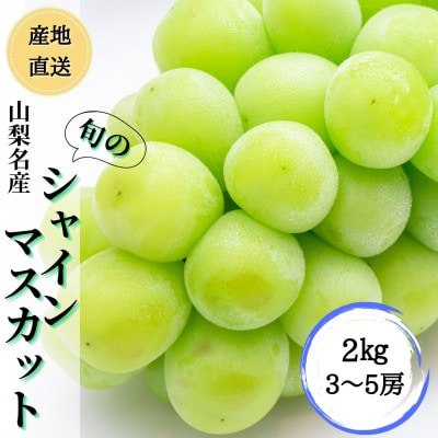 ◆2025年先行受付◆ 産地直送 山梨名産!旬のシャインマスカット 2kg(3～5房)
