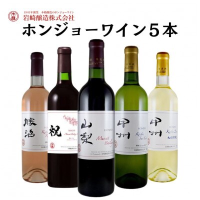 ホンジョーワインおススメ5本セット D-682
