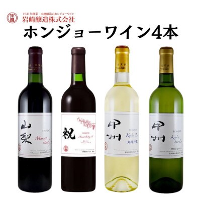 ホンジョーワインおすすめ4本セット　C8-652