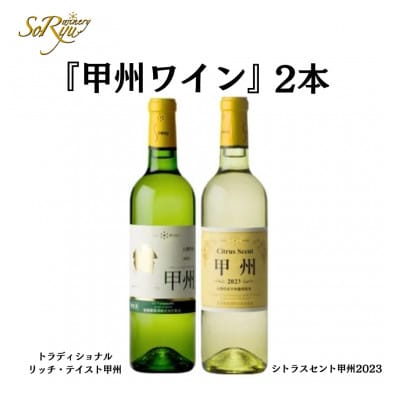 蒼龍葡萄酒『甲州ワイン』飲み比べ白ワイン2本セット　B12653