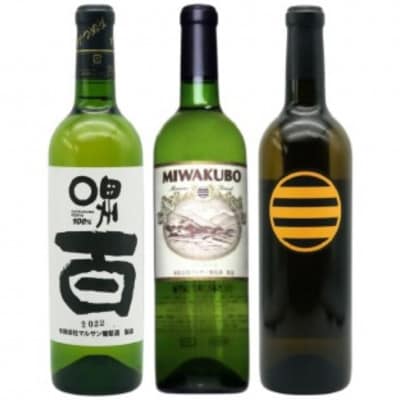 マルサン葡萄酒 白ワイン飲み比べ 甲州 百 MIWAKUBO シャルドネ 醸し甲州　C1-487