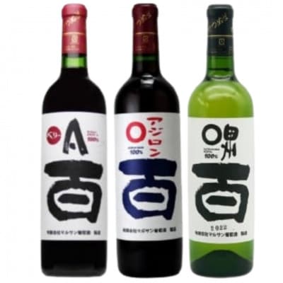 マルサン葡萄酒 ベリーA 百 アジロン 百 甲州 百 3本セット　B19-490