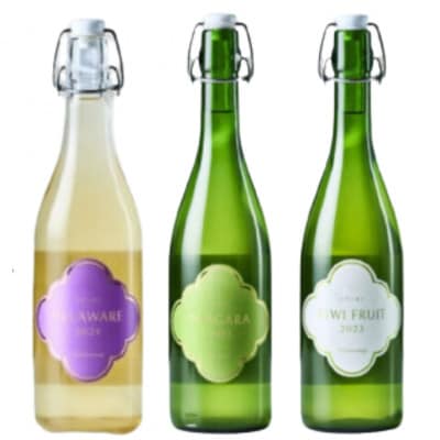 フジクレール クラノオト デラウェア・ナイアガラ・キウイフルーツ 3本セット　C-1681