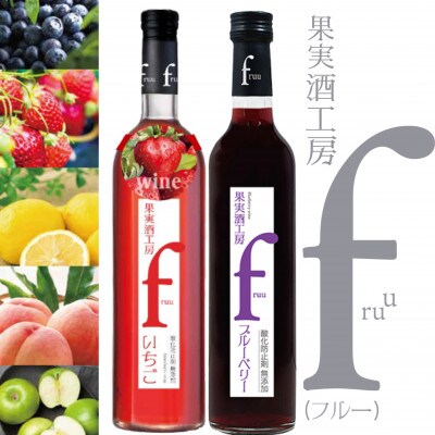 シャトー勝沼 果実酒工房fruu いちご・ブルーベリー　2本セット　A07-653