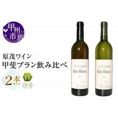 原茂ワイン　甲斐ブラン飲み比べ2本セット　B13-673