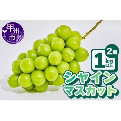 【2025年先行受付】【農林水産大臣賞受賞】シャインマスカット 1kg以上(2房) 山梨県甲州市産
