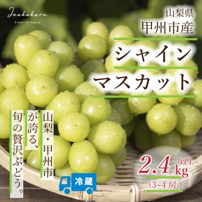 山梨県甲州市産 シャインマスカット計約2.4kg / Inakakara