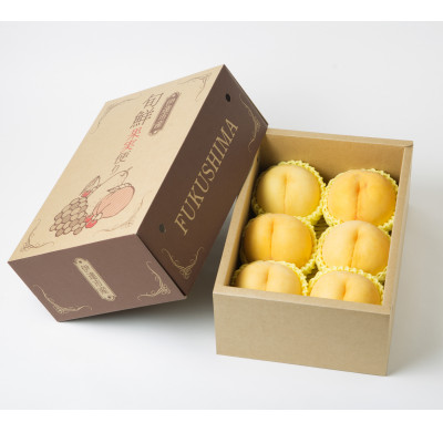 福島県伊達市産 黄桃 品種おまかせ 約2kg(5～7玉)