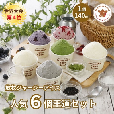 自社牧場直営ジャージーアイスクリーム人気6種各1個　計6個の王道セット
