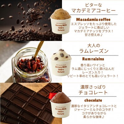 自社牧場直営ジャージーアイスクリーム人気6種各1個　計6個の大人味セット